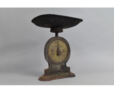 An Edwardian Brass Mounted Cast Iron Salters Family Scale, No 45 