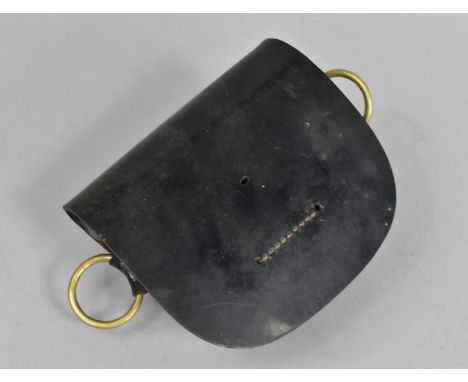 A Vintage Military Leather Ammunition Pouch, 15cms Diameter 