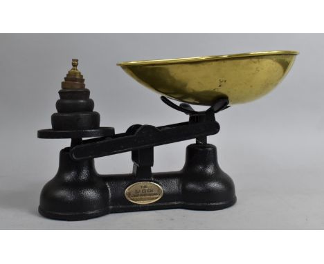 A Set of Salter Kitchen Scales with Weights 