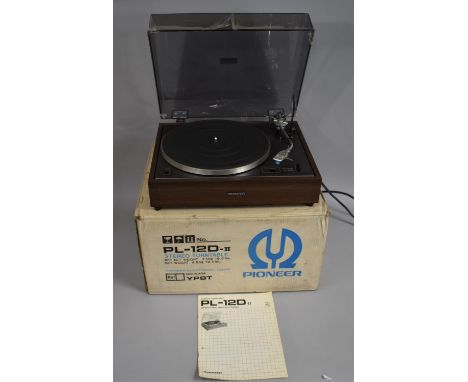 A Pioneer PL-12D-II Turntable With Instruction Manual, Untested But Appears Barely Used 