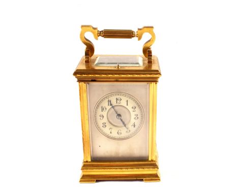 A French brass cased carriage clock