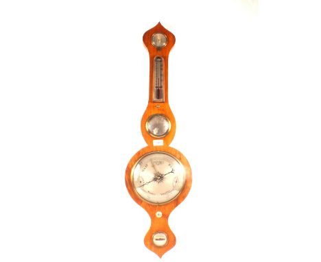 A 19th Century mahogany banjo barometer by R.P.Shepherdson, Doncaster