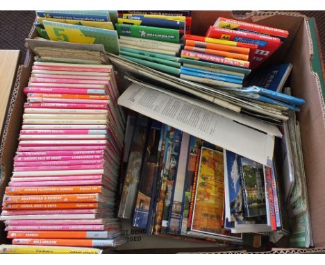 Various ordnance survey maps and guide books (two boxes)