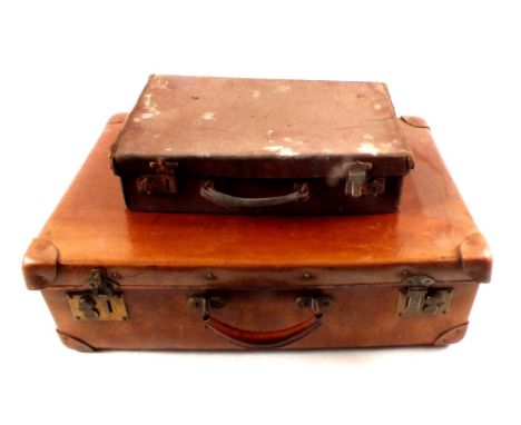 Three vintage suitcases