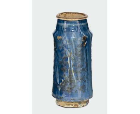Albarello Spagna, probabilmente Barcellona, seconda metà del XV secolo, Maiolica, altezza cm 30,0 Minime sbeccature Sul fondo