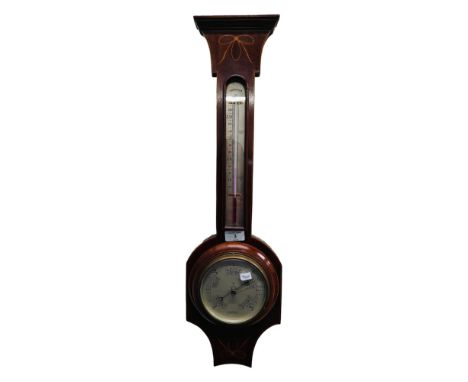 INLAID MAHOGANY BAROMETER 