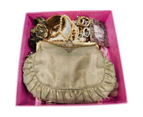 BOX OF MIXED COSTUME JEWELLERY 