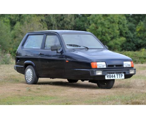   1997 Reliant Robin LX. Registration number: R844 TTP.     Mileage: 33,231.  Finished in deep blue. This vehicle has had 4 o