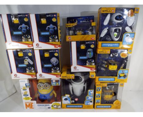 Disney -  quantity of models from the Disney Wall E movie to include i Dance Wall E, Construct-A-Bot Eve, Interaction Eve als