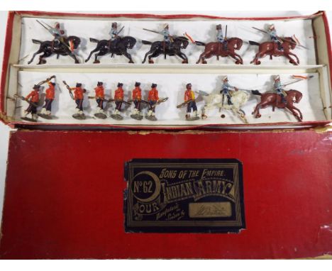 Britains - Indian Army, Sons of the Empire boxed set # 62, models excellent, original box fair - Est £