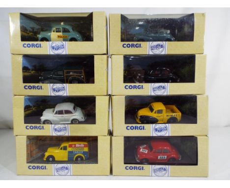 Corgi - eight diecast Morris Minors in original window boxes, models appear to be mint in m boxes. Estimate £20 - £40