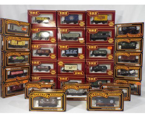Model Railways - thirty wagons in original boxes by GMR and Mainline, items appear nm to m condition in g to nm boxes Est £60