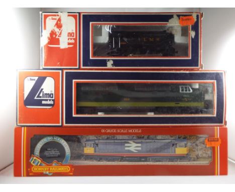 Model Railways - three boxed Lima and Hornby OO gauge diesel locomotive in original boxes comprising 205108 LMS shunter, 2051