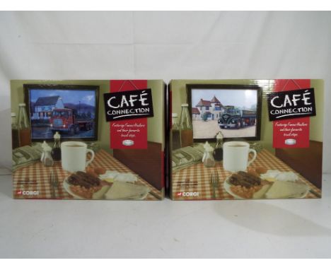 Corgi - two limited edition Cafe Connection trucks in original boxes comprising CC11501 AEC Mammoth Platform Truck in the col