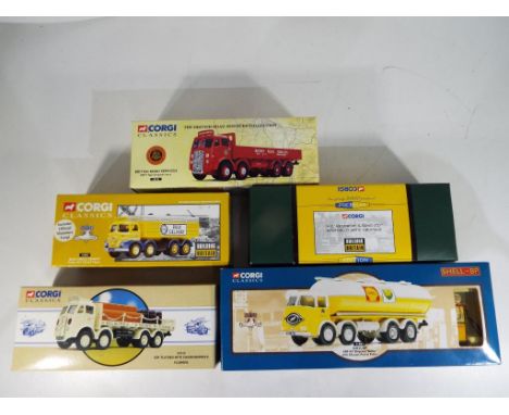 Corgi - five 1:50 scale trucks in original boxes comprising 97942, 10101, 11501,14501 and 18404, models appear to be in mint 