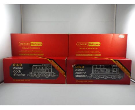 Model Railways - three Hornby OO gauge diesel locomotives and a steam locomotive in original boxes with instructions comprisi