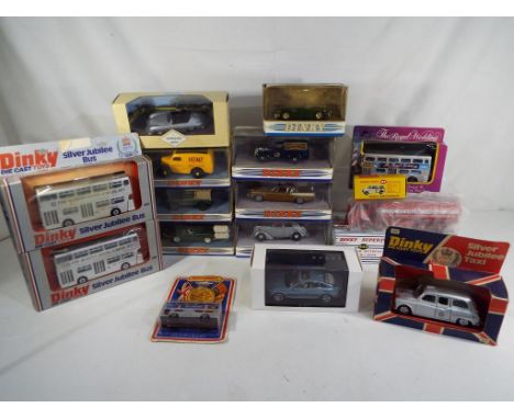 Dinky Atlas editions and others - sixteen diecast vehicles in original boxes comprising two Dinky #297 Silver Jubilee buses, 