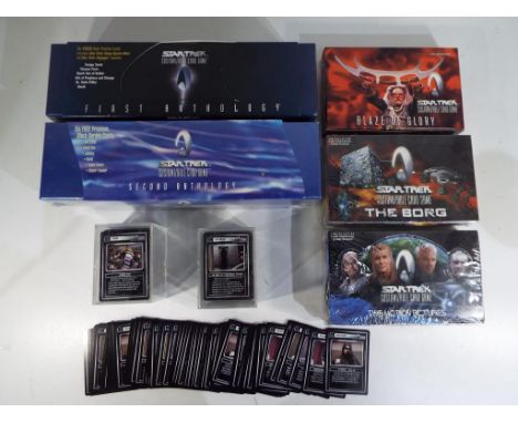 Star Trek - a lot to include a quantity of Star Trek customizable card game cards by Decipher Inc to include the First Anthol