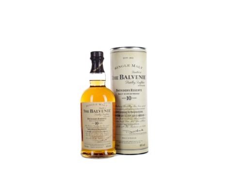 BALVENIE FOUNDER'S RESERVE AGED 10 YEARS Single Malt Scotch Whisky One litre, 43% volume, in tube.