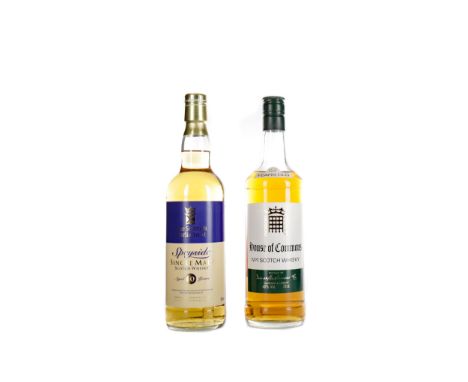 HOUSE OF COMMONS 12 YEARS OLD Blended Scotch Whisky 75cl, 40% volume. SCOTTISH PARLIAMENT AGED 10 YEARS Single Malt Scotch Wh