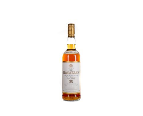MACALLAN 10 YEARS OLD Single Malt Scotch Whisky Matured in sherry oak casks. 700ml, 40% volume.