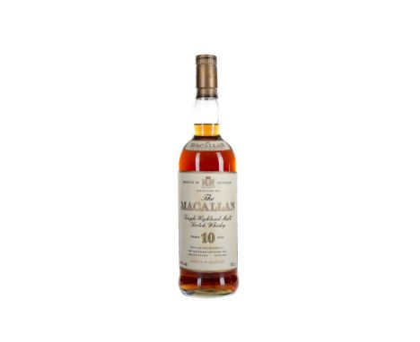 MACALLAN 10 YEARS OLD Single Malt Scotch Whisky Matured in sherry wood. 75cl, 40% volume.