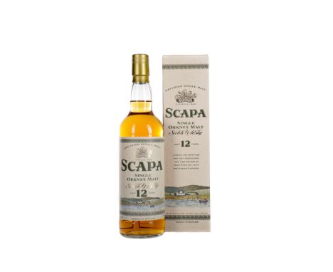 SCAPA AGED 12 YEARS Single Malt Scotch Whisky 70cl, 40% volume, in carton.
