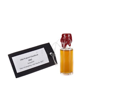 OLD VATTED GLENLIVET 1862 MINIATURE Sample no. 3. Miniature sized bottle, no strength stated. This miniature has come from th