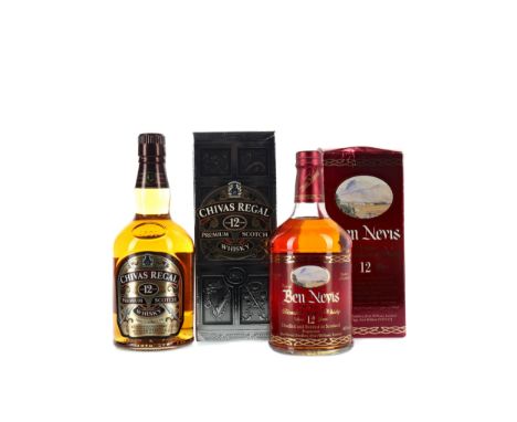 DEW OF BEN NEVIS AGED 12 YEARS Blended Scotch Whisky 70cl, 40% volume, in carton. CHIVAS REGAL AGED 12 YEARS Blended Scotch W