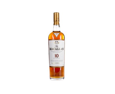 MACALLAN 10 YEARS OLD Single Malt Scotch Whisky Matured in sherry casks. 700ml, 40% volume.