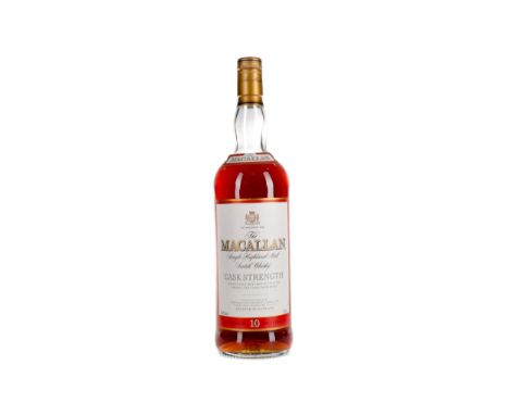 MACALLAN CASK STRENGTH 10 YEARS OLD - ONE LITRE Single Malt Scotch Whisky Matured in sherry casks. One litre, 58.5% volume, i