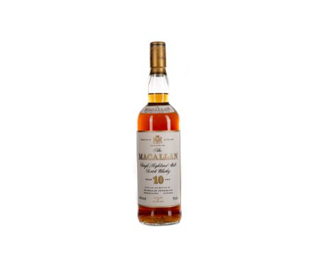 MACALLAN 10 YEARS OLD Single Malt Scotch Whisky Matured in sherry wood. 70cl, 40% volume.