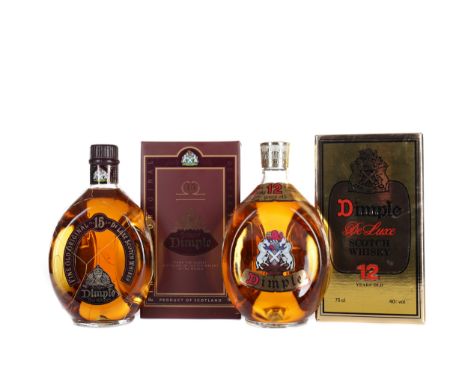 DIMPLE AGED 15 YEARS Single Malt Scotch Whisky 70cl, 40% volume, in carton. DIMPLE 12 YEARS OLD Single Malt Scotch Whisky 75c