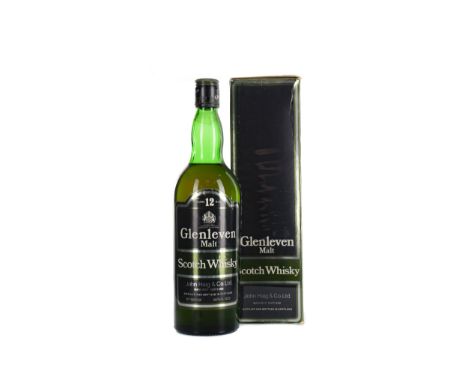 GLENLEVEN 12 YEARS OLD Blended Malt Scotch Whisky 26 2/3 fl.oz, 70° proof, in carton.