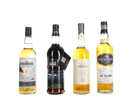 OBAN AGED 14 YEARS Single Malt Scotch Whisky 70cl, 43% volume. GLENGOYNE AGED 10 YEARS Single Malt Scotch Whisky 70cl, 40% vo