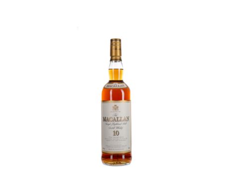 MACALLAN 10 YEARS OLD Single Malt Scotch Whisky Matured in sherry wood. 700ml, 40% volume.