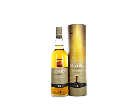 SCAPA AGED 14 YEARS Single Malt Scotch Whisky 70cl, 40% volume, in tube.