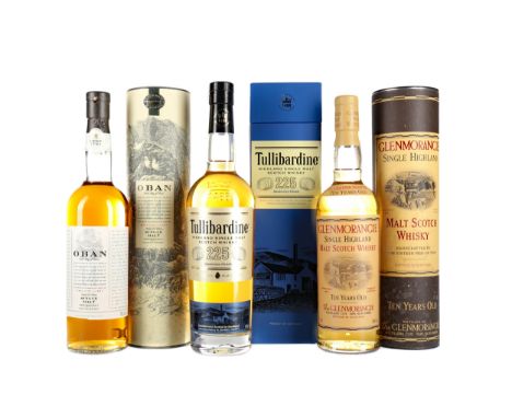 TULLIBARDINE 225 SAUTERNES FINISH Single Malt Scotch Whisky 70cl, 43% volume, in carton. OBAN AGED 14 YEARS Single Malt Scotc