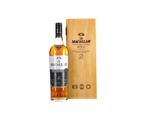 MACALLAN FINE OAK 21 YEARS OLD Single Malt Scotch Whisky 700ml, 43% volume, in wooden box.