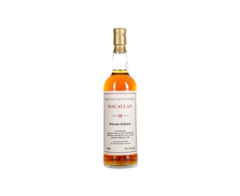 MACALLAN 1990 ACEO PRIVATE EDITION AGED 18 YEARS Single Malt Scotch Whisky Distilled 19 June 1990, matured in puncheon no. 12