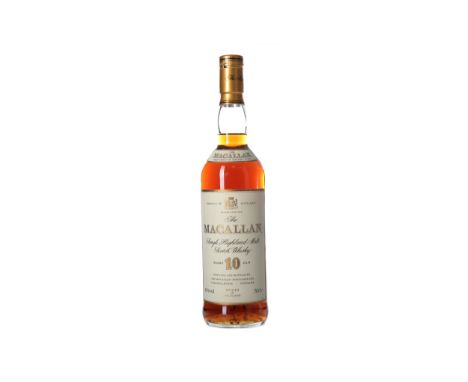 MACALLAN 10 YEARS OLD Single Malt Scotch Whisky Matured in sherry wood. 70cl, 40% volume.