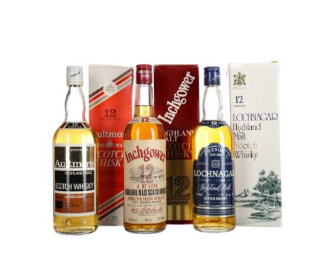 INCHGOWER 12 YEARS OLD Single Malt Scotch Whisky 75.7cl, 70° proof, in carton. AULTMORE 12 YEARS OLD Single Malt Scotch Whisk