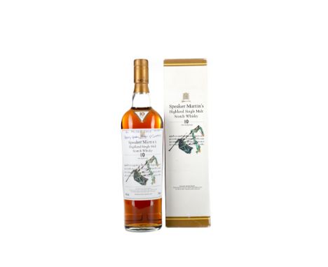MACALLAN 'SPEAKER'S MARTIN'S' 10 YEARS OLD Single Malt Scotch Whisky Label signed 'Sir Michael Lord MP Deputy Speaker House o