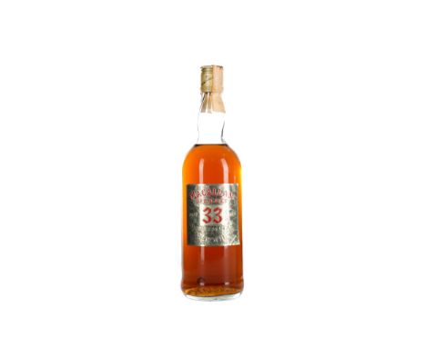 MACALLAN-GLENLIVET AGED 33 YEARS Single Malt Scotch Whisky Full sized bottle, no strength stated.