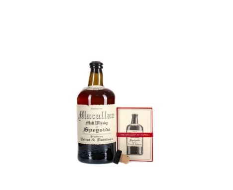 MACALLAN 1841 REPLICA Single Malt Scotch Whisky 700ml, 41.7% volume, with spare cork. No box.