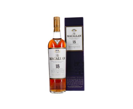 MACALLAN 1991 18 YEARS OLD Single Malt Scotch Whisky Matured in sherry wood. 700ml, 43% volume, in carton.