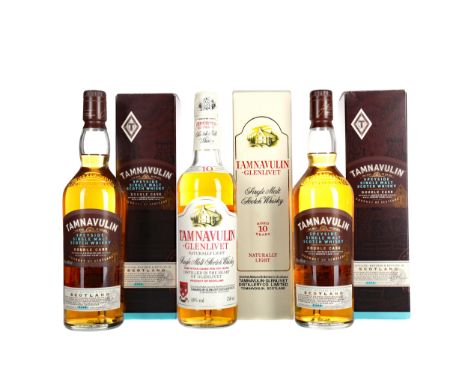 TAMNAVULIN-GLENLIVET AGED 10 YEARS Single Malt Scotch Whisky 750ml, 40% volume, in carton. TAMNAVULIN DOUBLE CASK (2) Single 