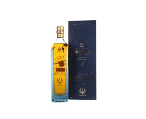 JOHNNIE WALKER BLUE LABEL GLENEAGLES RYDER CUP 2014 Blended Scotch Whisky Bottle no. 1604 of 2352. 70cl, 40% volume, in box.