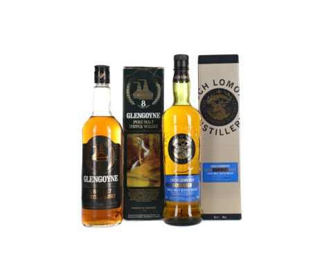 GLENGOYNE 8 YEARS OLD Single Malt Scotch Whisky 75.7cl, 70° proof, in carton. LOCH LOMOND CLASSIC Single Malt Scotch Whisky 7
