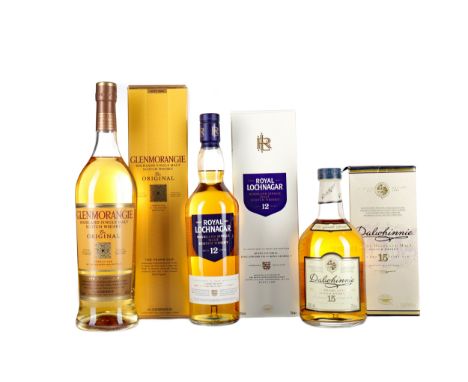 GLENMORANGIE 10 YEARS OLD - ONE LITRE Single Malt Scotch Whisky One litre, 40% volume, in carton. ROYAL LOCHNAGAR 12 YEARS OL